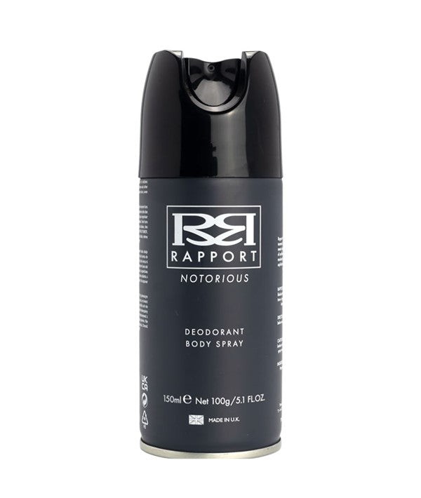 RAPPORT NOTORIOUS DEODORANT BODY SPRAY 150 ml Body Spray Asetena Pa 