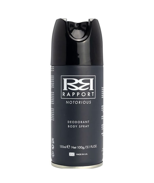 RAPPORT NOTORIOUS DEODORANT BODY SPRAY 150 ml Body Spray Asetena Pa 