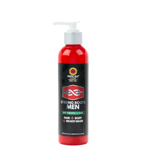 TROPIC ISLE LIVING STRONG ROOTS MEN 3IN1 WASH 237 ml Shampoo Asetena Pa 