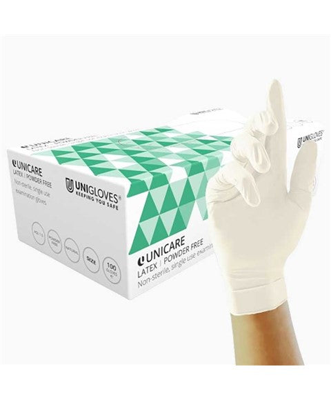 UNICARE LATEX POWDER FREE GLOVES L Health And safety Asetena Pa 