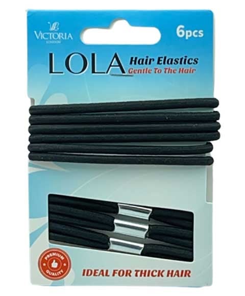LOLA HAIR ELASTICS 10A1 6 x 12 Pcs Color Black Kids Hair Accessories Asetena Pa 