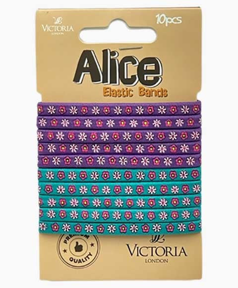 ALICE ELASTIC BANDS 6A2 10 x 12 Pcs Color Purple And Green Kids Hair Accessories Asetena Pa 