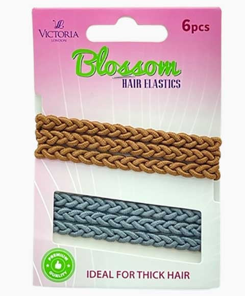 BLOSSOM HAIR ELASTIC BANDS 55A4 6 Pcs Color Brown And Grey Kids Hair Accessories Asetena Pa 
