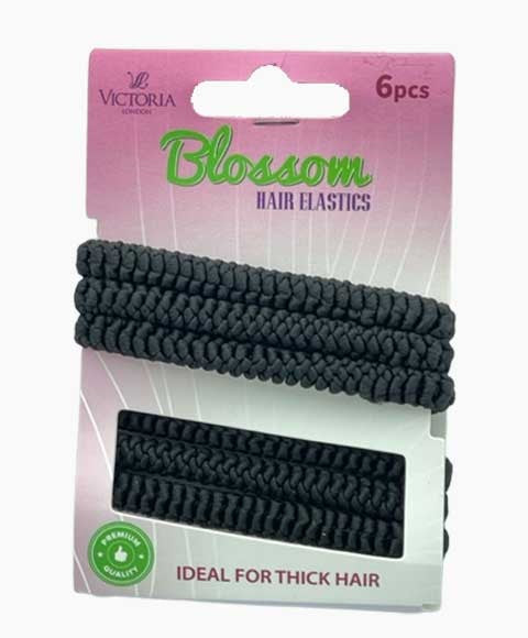 BLOSSOM HAIR ELASTIC BANDS 58A1 6 Pcs Color Black Kids Hair Accessories Asetena Pa 