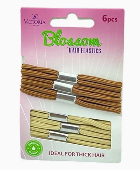 BLOSSOM HAIR ELASTIC BANDS 77A2 6 x 12 Pcs Color Brown And Beige Kids Hair Accessories Asetena Pa 