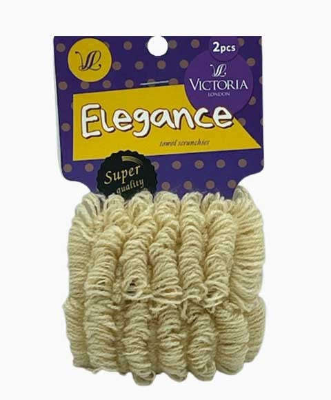 ELEGANCE TOWEL SCRUNCHIES 71A4 2 pcs Color Beige Kids Hair Accessories Asetena Pa 