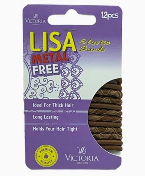 LISA METAL FREE ELASTIC HAIR BANDS 2A3 12 x 12 Pcs Color Brown And Beige Kids Hair Accessories Asetena Pa 