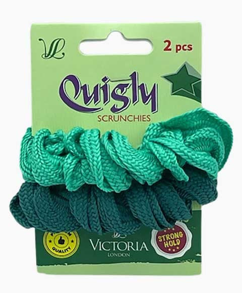 QUISLY HAIR SCRUNCHIES 27A3 2 pcs Color Green Kids Hair Accessories Asetena Pa 