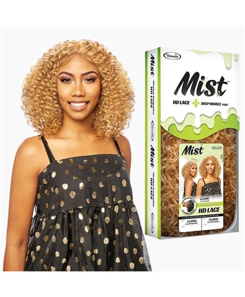 MIST SYNTHETIC LILIANA DEEP MIDDLE PART HD LACE WIG  Color SP1B/30 Synthetic Hair Wigs Asetena Pa 
