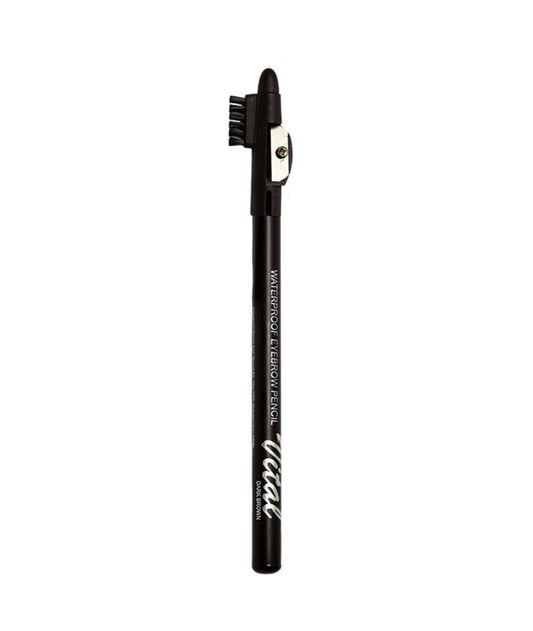 VITAL WATERPROOF EYEBROW PENCIL WITH SHARPENER 1.2g Color Black Eye Makeup Asetena Pa 