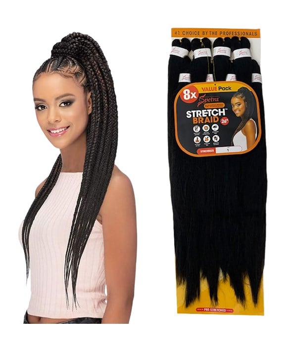 SPETRA MIRACLE FIBER 8X STRETCH BRAID 26 Color 4 Hair for Braid Extensions Asetena Pa 