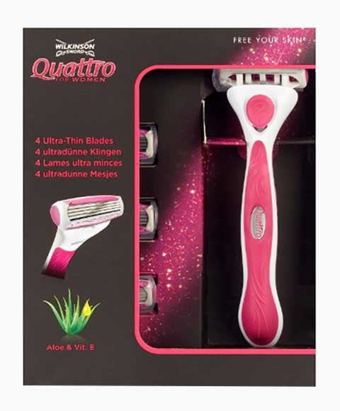 QUATTRO FOR WOMEN BIKINI SHAVE VALUE PACK Clippers and Trimmers Asetena Pa 