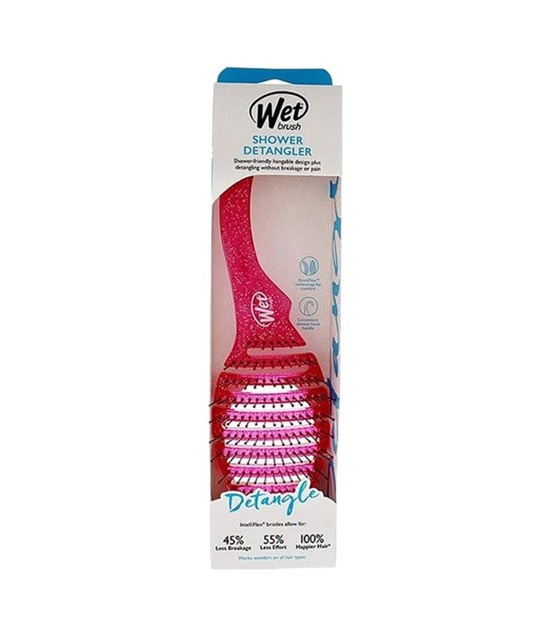 SHOWER DETANGLER BRUSH PINK GLITTER Hair Brushes and Combs Asetena Pa 