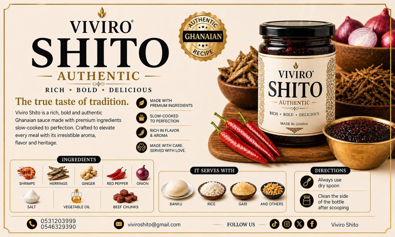 Viviro Authentic Ghanaian Shito (Homemade Hot Pepper Sauce) – Rich, Bold & Delicious Traditional Ghanaian Chilli Relish – 500g / 400g / 30 Sachets
