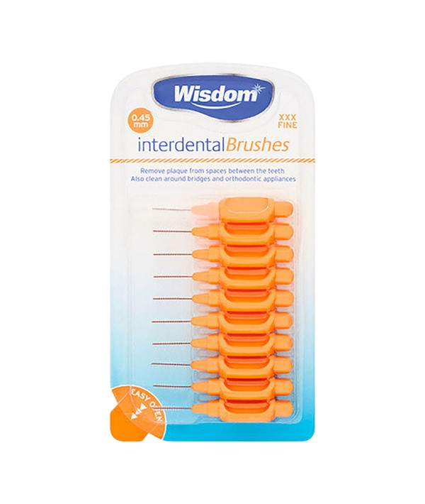 WISDOM INTERDENTAL BRUSHES ORANGE 0.45 mm Dental Care Asetena Pa 