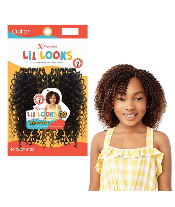 X PRESSION SYN LIL LOOKS 2X 4C COILY 6 Inches Color 1 Hair for Braid Extensions Asetena Pa 