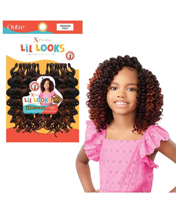 X PRESSION SYN LIL LOOKS 2X DEEP CURL 6 Inches Color 1 Hair for Braid Extensions Asetena Pa 