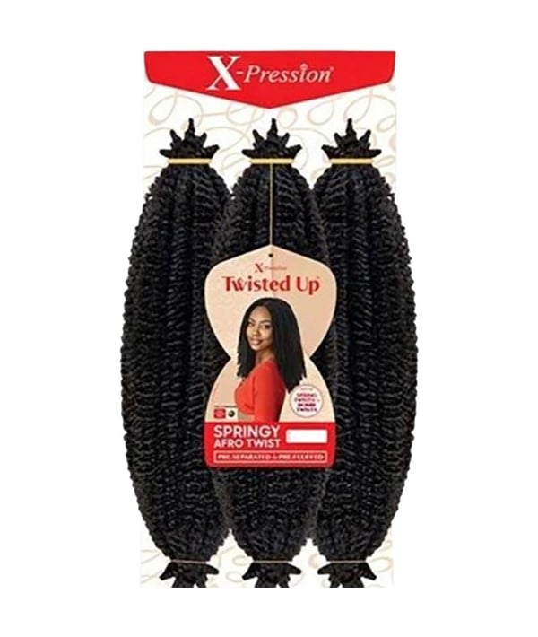 X PRESSION 3X TWISTED UP SPRINGY AFRO TWIST BRAIDS 16" Color 27 Hair for Braid Extensions Asetena Pa 