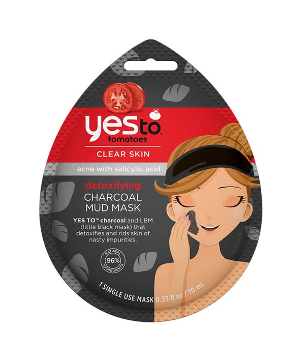 TOMATOES DETOXIFYING CHARCOAL MUD MASK 10 ml Skin Wash Asetena Pa 
