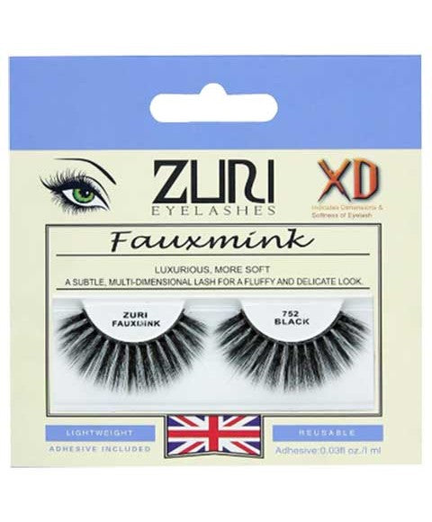 ZURI FAUXMINK EYELASHES 752 BLACK Eye Makeup Asetena Pa 