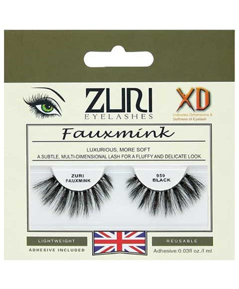 ZURI FAUXMINK EYELASHES 959 BLACK Eye Makeup Asetena Pa 