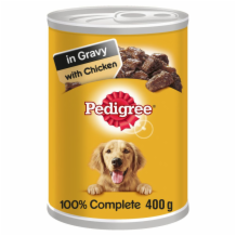 Pedigree Dog Tin With Chicken In Gravy  12x400g