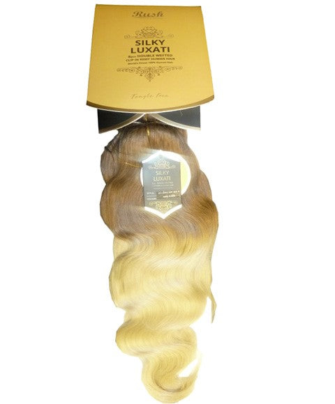 SILKY LUXATI 8PCS DOUBLE WEFTED BODY WAVE CLIP IN REMY HAIR 18 Color 10/16 Human Hair Bundles Asetena Pa 