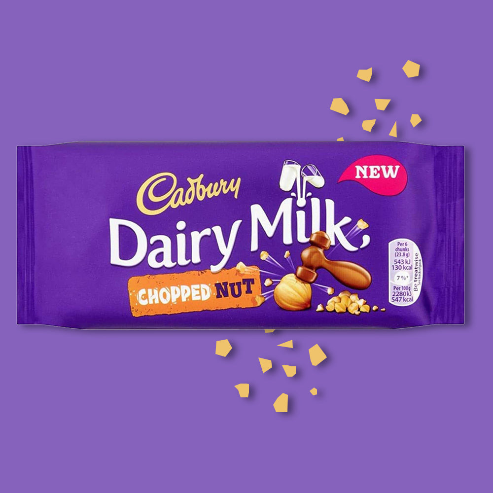 Cadbury Dairy Milk Chopped Hazelnut Block   22x95g