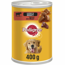 Pedigree Dog Tin With Beef In Gravy  12x400g