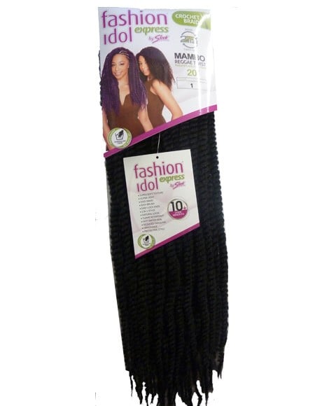 FASHION IDOL EXPRESS SYN MAMBO REGGAE TWIST 20 Color 2 Hair for Braid Extensions Asetena Pa 