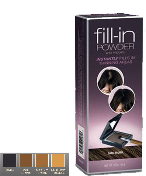 FILL IN POWDER WITH PROCAPIL 6.8 g Color Black Hair Color Asetena Pa 
