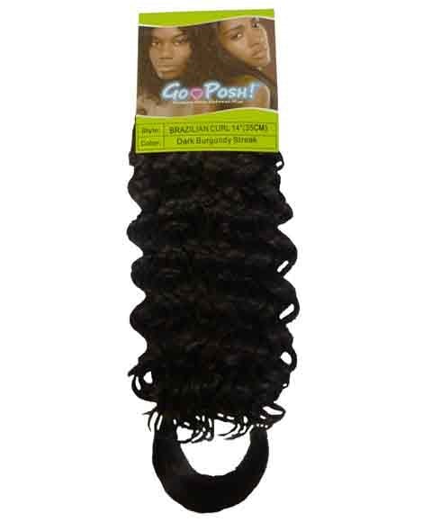 GO POSH SYN BRAZILIAN CURL 10 Color P1B/30 (Light Copper Streak) Synthetic Weave Hair Asetena Pa 