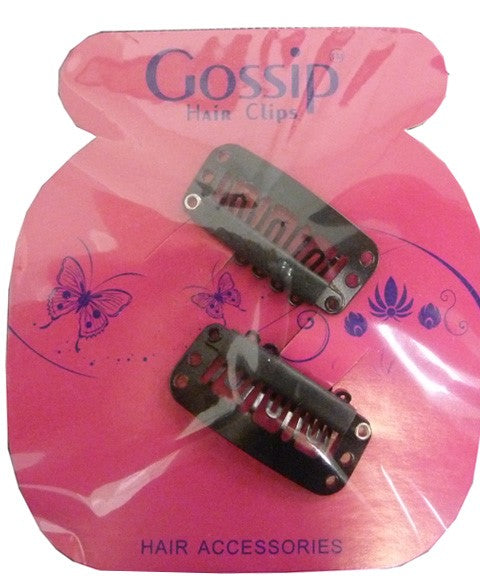 GOSSIP BLACK WEAVING CLIPS 2PCS Medium Color Black Extensions Accessories Asetena Pa 