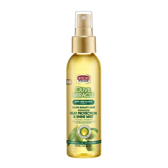 African Pride Olive Miracle Heat Protection & Shine Mist 4oz