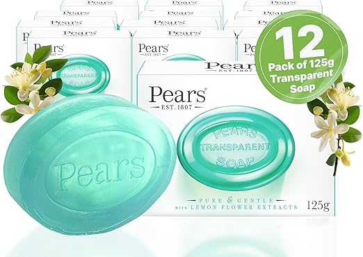 PEARS SOAP GREEN LEMON CS 12 BARS 12 x 125G