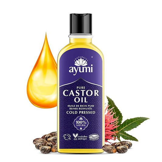 AYUMI PURE CASTOR OIL (BP) (COLD PRESSED) 6 x 150ML