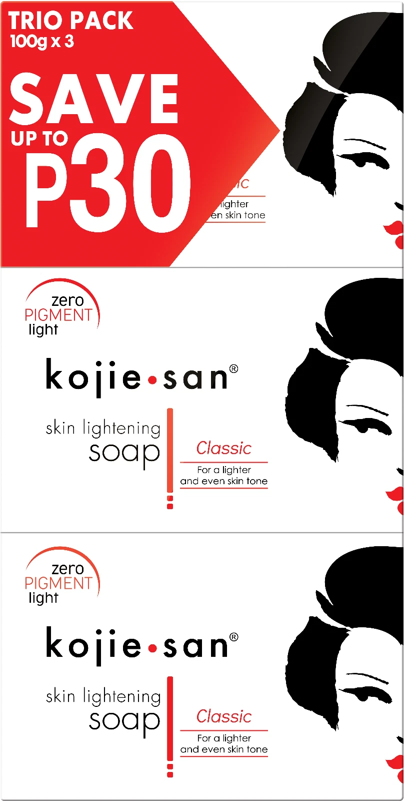 KOJIE SAN SKIN LIGHTENING SOAP 1 x 3X100G