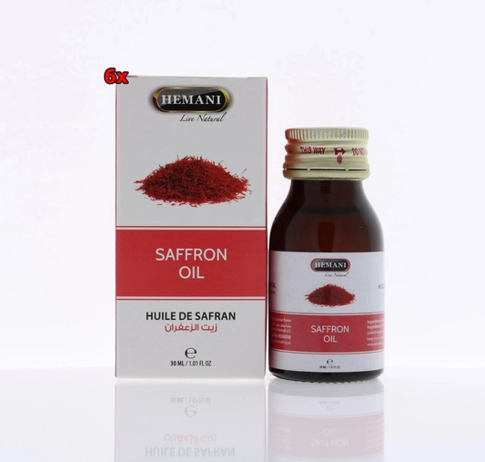 HEMANI SAFFRON HAIR OIL 6 x 30ML