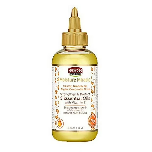 African Pride Moisture Miracle 5 Essential Oils with Vitamin E 4oz