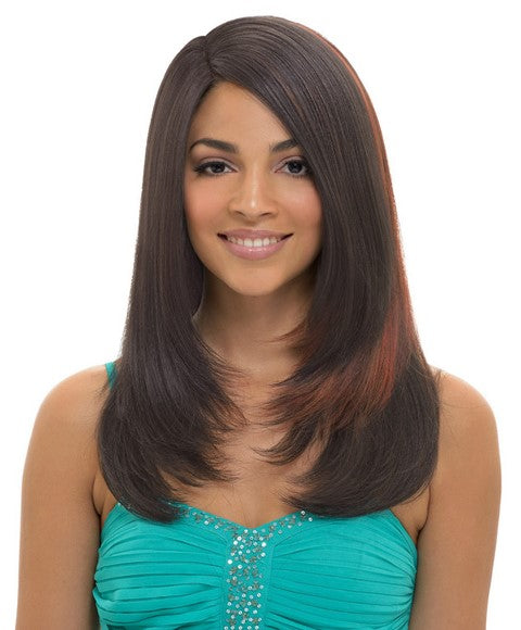 W PART LACE SYN WIG POMONA  Color WC1B/Red Lace Wigs Asetena Pa 