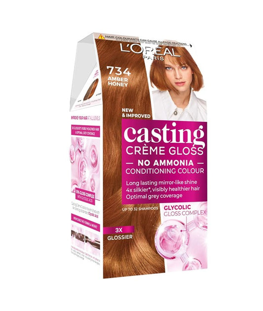 CASTING CREME GLOSS CONDITIONING COLOR 734 AMBER HONEY Hair Color Asetena Pa 