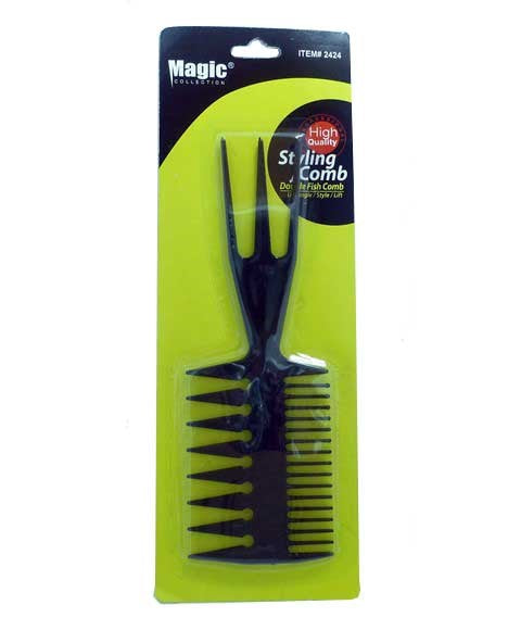 MAGIC COLLECTION DOUBLE FISH COMB 2424 Hair Brushes and Combs Asetena Pa 