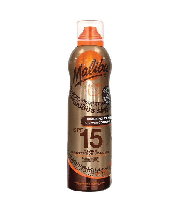 CONTINOUS SPRAY BRONZING TANNING OIL WITH COCONUT SPF15 175 ml Skin Treatments Asetena Pa 