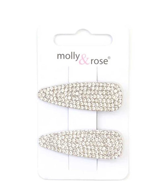 DIAMANTE COVERED BEAK CLIPS 9339 Hair Accessories Asetena Pa 