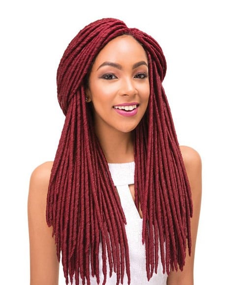 JANET SYN MONO MAMBO FAUX LOCS 14 Color Burgundy Hair for Braid Extensions Asetena Pa 