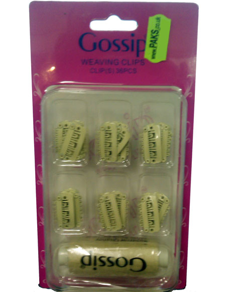GOSSIP CREAM WEAVING CLIPS WITH THREAD 36PCS Small Color Cream Extensions Accessories Asetena Pa 