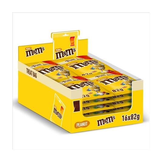 M&M's Crunchy Peanut & Milk Chocolate Bites Treat Bag 82g Box of 16