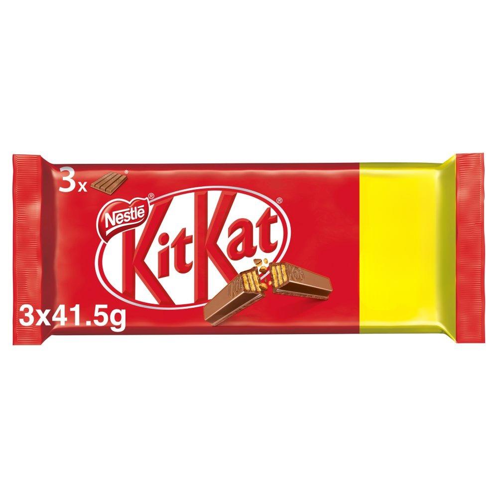 Kit Kat 4 Finger Milk Chocolate Bar Multipack 41.5g 3 Pack