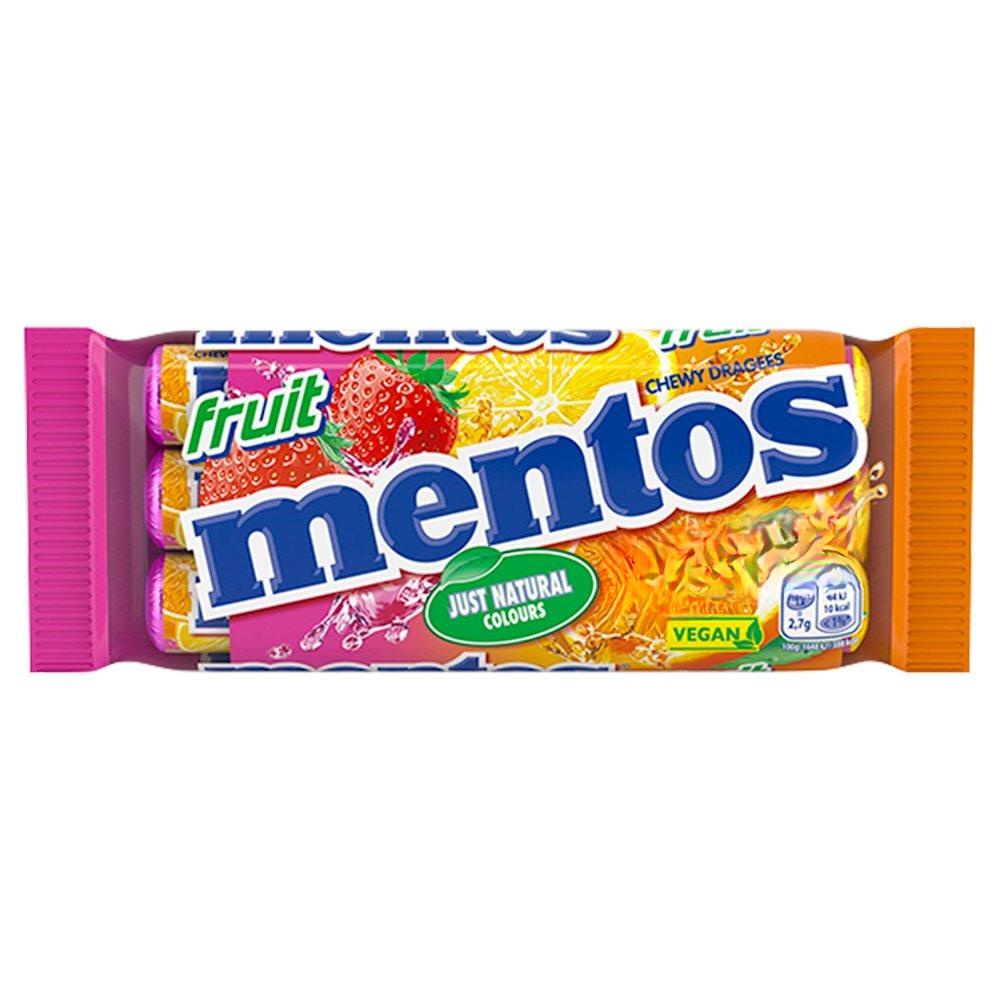Mentos Chewy Dragees Fruit 3 x 38g