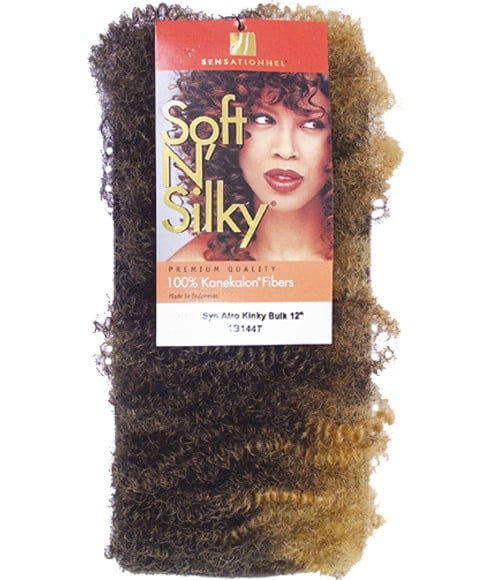 SOFT N SILKY SYN AFRO KINKY BULK 12 Color 2 Hair for Braid Extensions Asetena Pa 